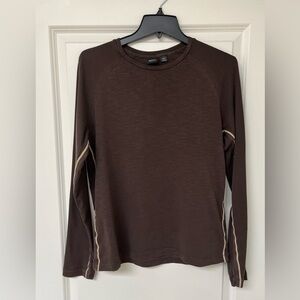 Hugo Boss Men's Dark Brown Long Sleeve Tee
